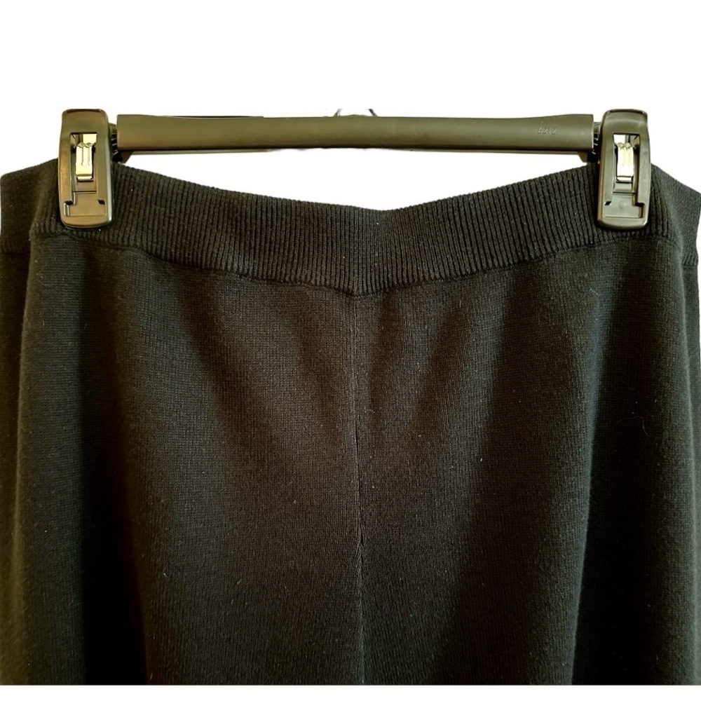 DRESSBARN, WOMENS, ELASTIC WAIST, PULL-ON STRETCH KNIT PANTS IN BLACK. SIZE XL - Picture 4 of 6